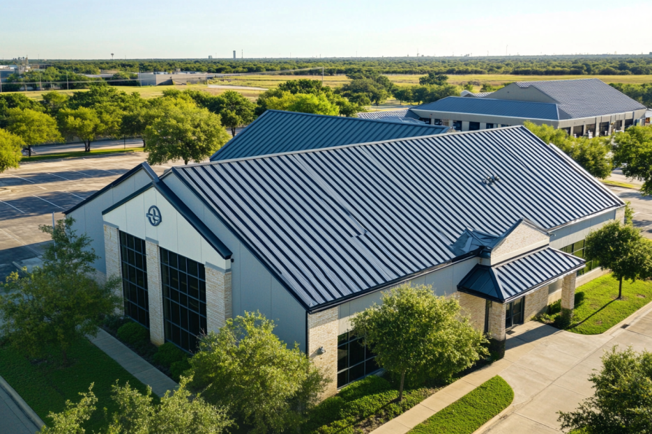 commercial metal roof installation, Houston